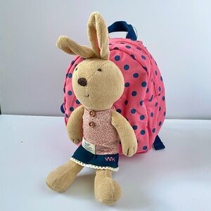 NWT - Toddler Kids Safety Harness Backpack with removable Bunny Plush toy